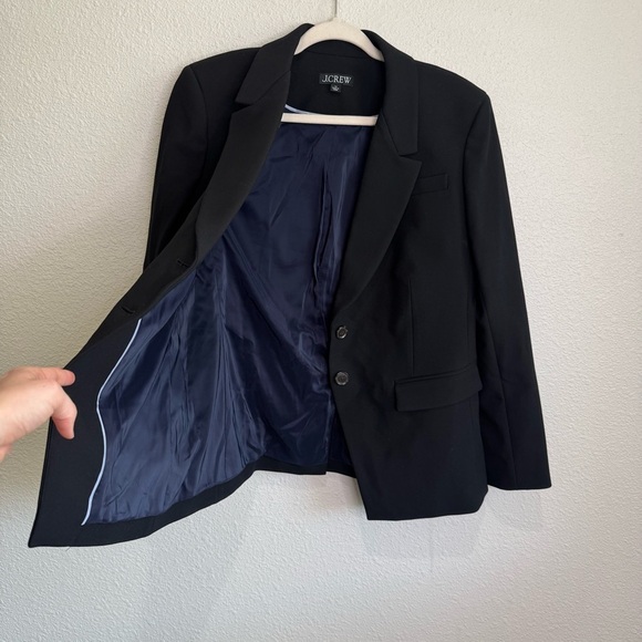 J.Crew Womens Size 12 Madelyn Blazer in Four-Season Stretch Black Minimal Preppy - Picture 3 of 11